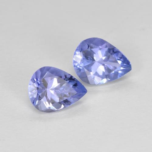 Gemas de tanzanita Azul violeta intenso natural de 0.72 ct, En forma de pera, VS