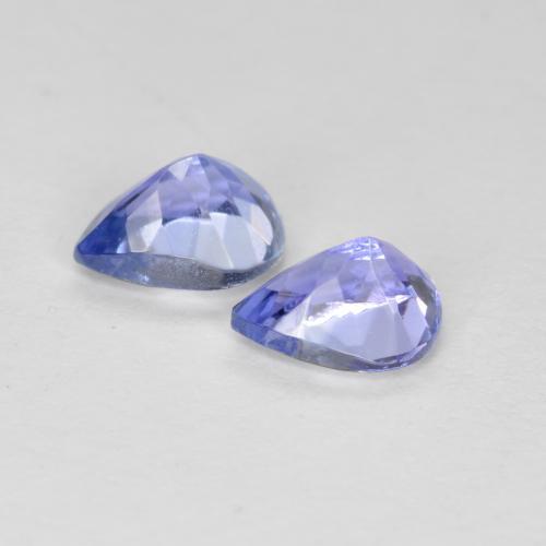 Gemas de tanzanita Azul violeta intenso natural de 0.72 ct, En forma de pera, VS