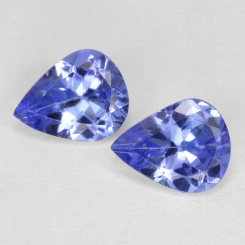 Gemas de tanzanita azul natural de 0,66 ct, en forma de pera, VVS-VS