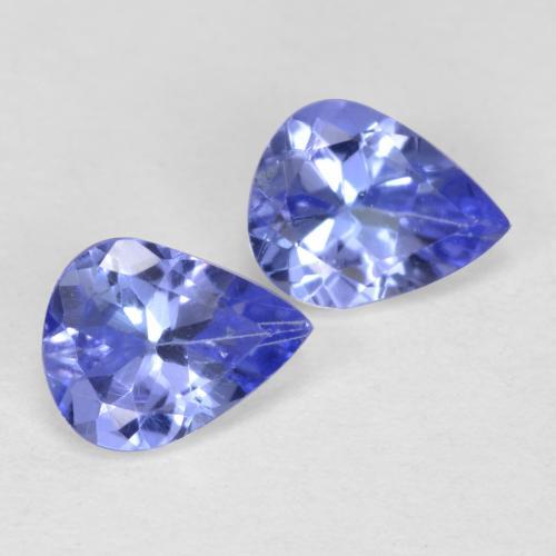 Gemas de tanzanita azul natural de 0,66 ct, en forma de pera, VVS-VS