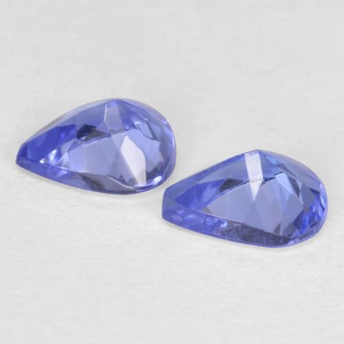 Gemas de tanzanita azul natural de 0,66 ct, en forma de pera, VVS-VS