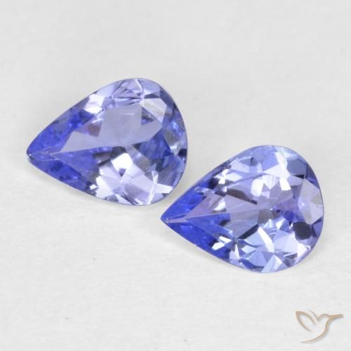 0.48ctw Natural Azul violeta intenso Tanzanita, En forma de pera, VVS-VS