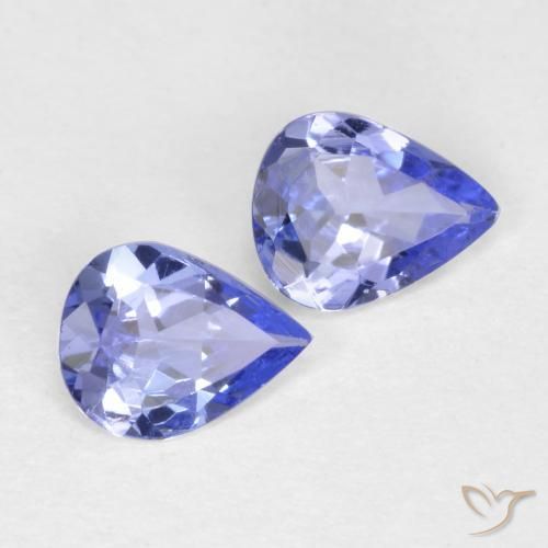 Gemas de Tanzanita Azul violeta intenso natural de 0.48 ct, En forma de pera, VVS-VS