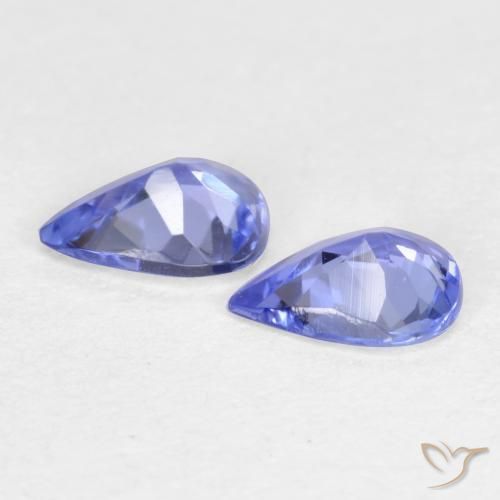Gemas de Tanzanita Azul violeta intenso natural de 0.48 ct, En forma de pera, VVS-VS