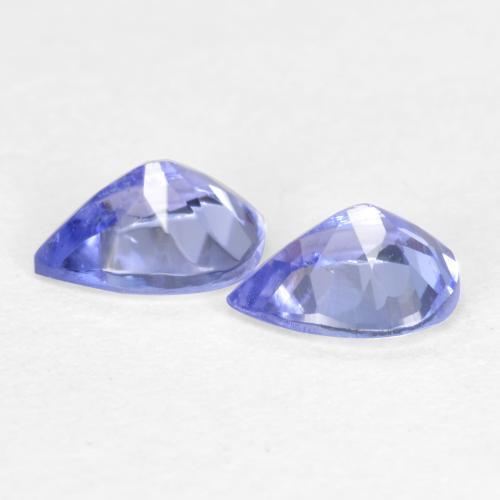Gemas de tanzanita Azul violeta intenso natural de 0.60 ct, En forma de pera, VVS-VS