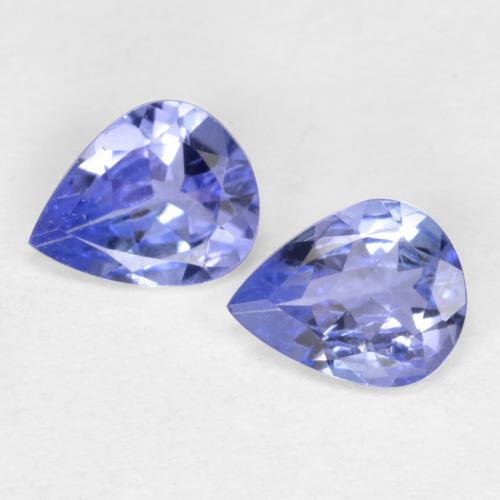 Gemas de tanzanita Azul violeta intenso natural de 0.55 ct, En forma de pera, VVS-VS