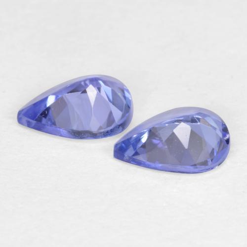 Gemas de tanzanita Azul violeta intenso natural de 0.55 ct, En forma de pera, VVS-VS