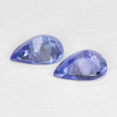 Gemas de tanzanita Azul violeta intenso natural de 0.57 ct, En forma de pera, VVS-VS