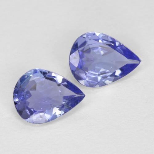 Gemas de tanzanita azul natural de 0,49 ct, en forma de pera, VVS-VS