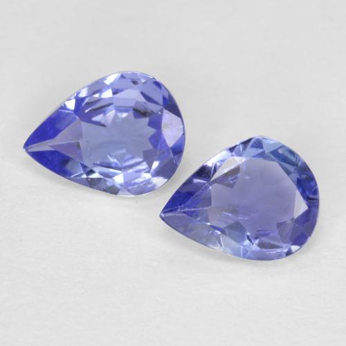 Gemas de tanzanita azul natural de 0,49 ct, en forma de pera, VVS-VS