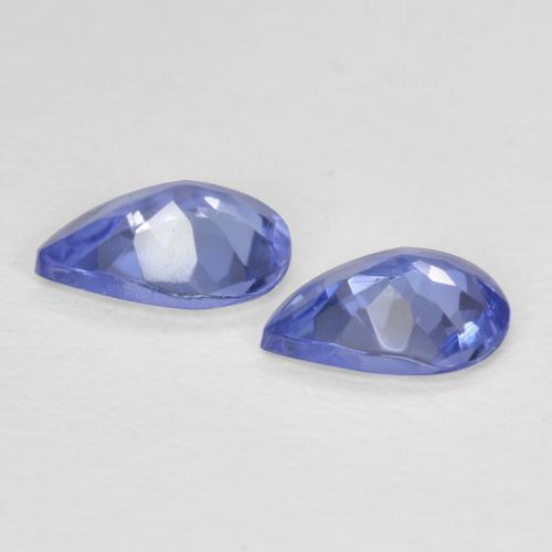Gemas de tanzanita azul natural de 0,49 ct, en forma de pera, VVS-VS