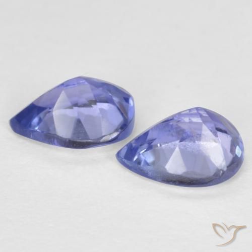 Gemas de tanzanita Azul marino medio natural de 0.66 ct, En forma de pera, VVS-VS