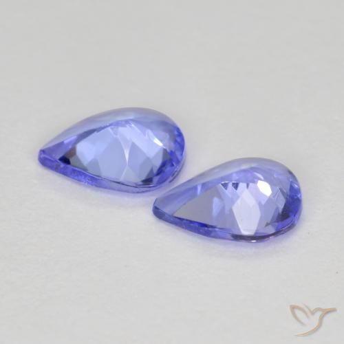 Gemas de tanzanita azul natural de 0,50 ct, en forma de pera, VVS-VS
