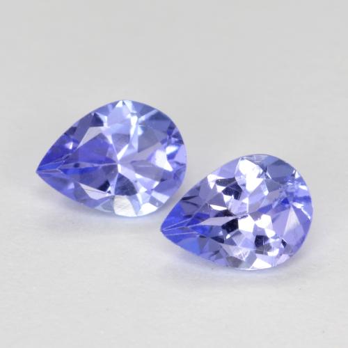 Gemas de tanzanita azul natural de 0,61 ct, en forma de pera, VVS-VS