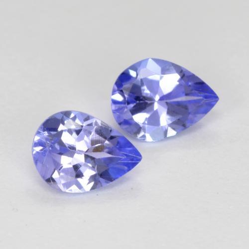 Gemas de tanzanita azul natural de 0,61 ct, en forma de pera, VVS-VS