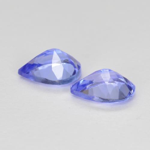 Gemas de tanzanita azul natural de 0,61 ct, en forma de pera, VVS-VS