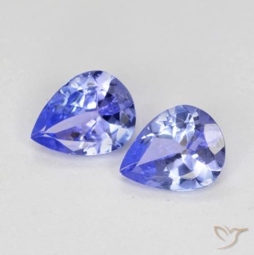 0.60ctw Natural Azul medio tanzanita, En forma de pera, VS
