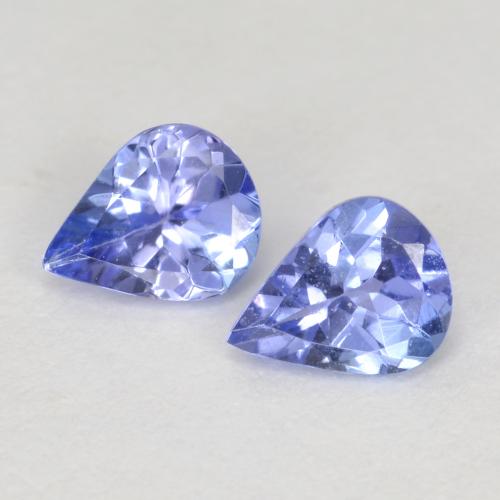 Gemas de tanzanita azul natural de 0,55 ct, en forma de pera, VVS-VS
