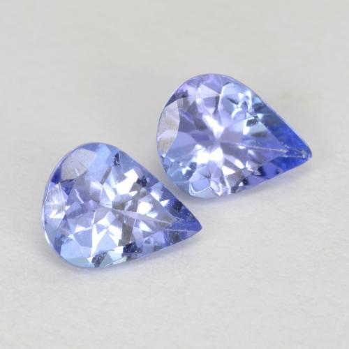 Gemas de tanzanita azul natural de 0,55 ct, en forma de pera, VVS-VS
