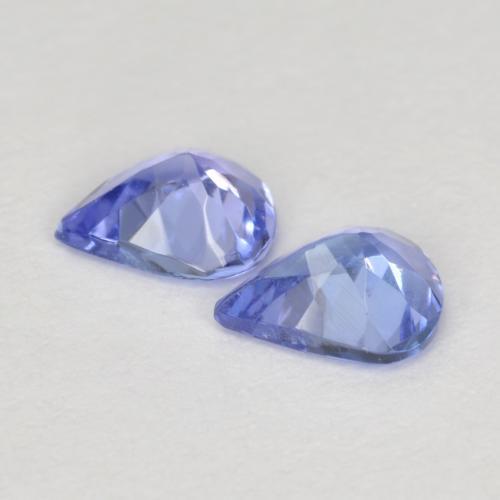 Gemas de tanzanita azul natural de 0,55 ct, en forma de pera, VVS-VS