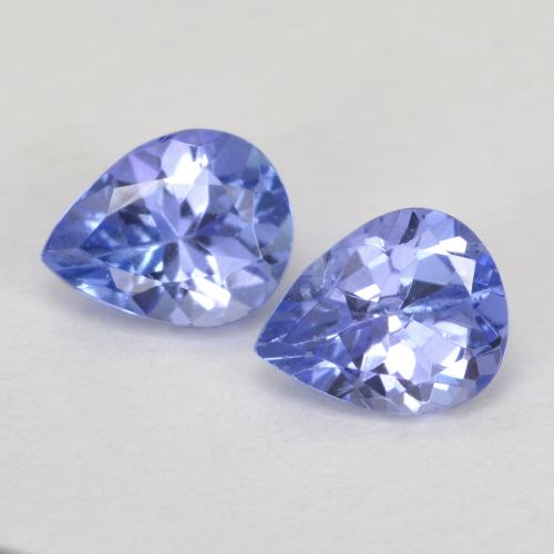 Gemas de tanzanita azul natural de 0,73 ct, en forma de pera, VS
