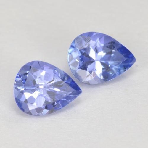 Gemas de tanzanita azul natural de 0,73 ct, en forma de pera, VS
