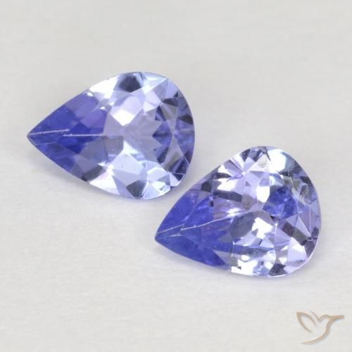 Gemas de tanzanita azul natural de 0,56 ct, en forma de pera, VVS-VS