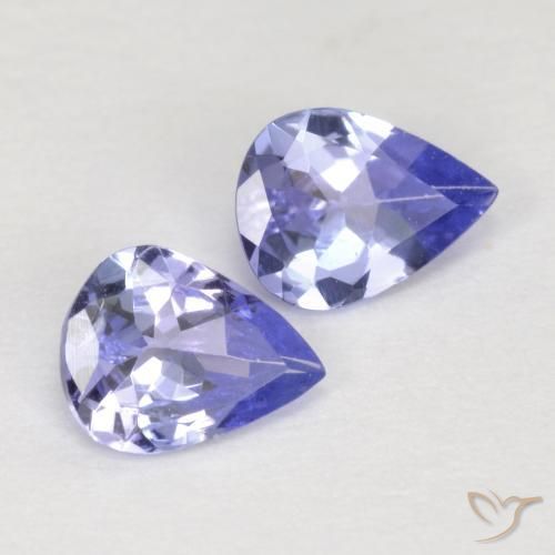 Gemas de tanzanita azul natural de 0,56 ct, en forma de pera, VVS-VS