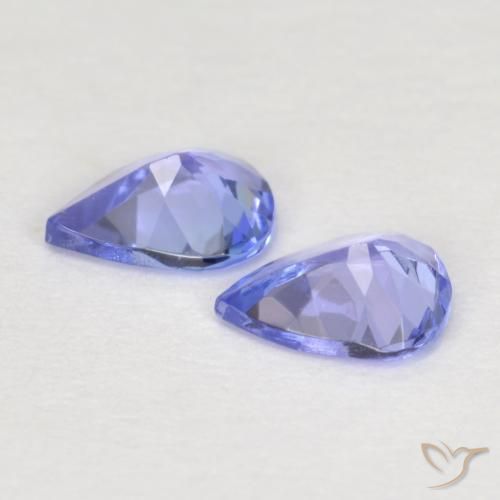Gemas de tanzanita azul natural de 0,56 ct, en forma de pera, VVS-VS