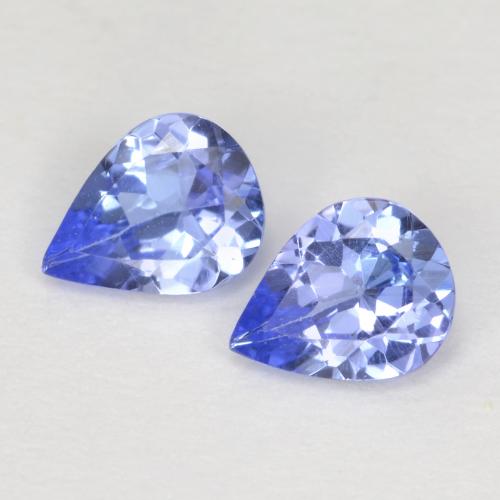 Gemas de tanzanita azul natural de 0,56 ct, en forma de pera, VVS-VS