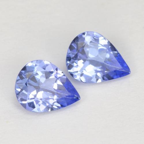 Gemas de tanzanita azul natural de 0,56 ct, en forma de pera, VVS-VS