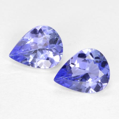 Gemas de tanzanita Azul violeta intenso natural de 0.54 ct, En forma de pera, VVS-VS