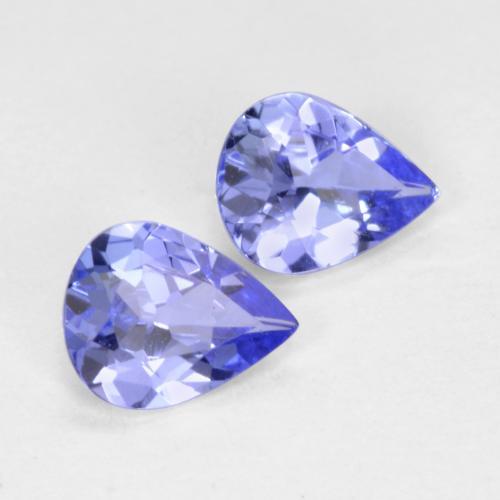 Gemas de tanzanita Azul violeta intenso natural de 0.54 ct, En forma de pera, VVS-VS