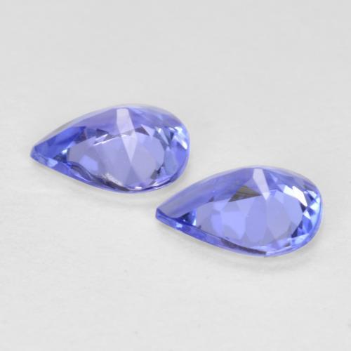 Gemas de tanzanita Azul violeta intenso natural de 0.54 ct, En forma de pera, VVS-VS