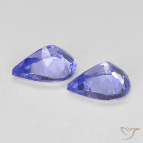 Gemas de Tanzanita Azul violeta intenso natural de 0.54 ct, En forma de pera, VVS-VS