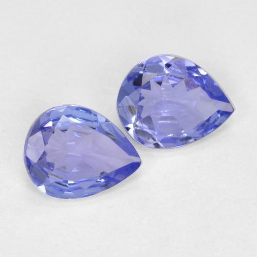 Gemas de tanzanita azul natural de 0,51 ct, en forma de pera, VVS-VS