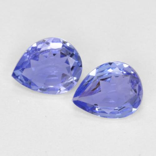 Gemas de tanzanita azul natural de 0,51 ct, en forma de pera, VVS-VS