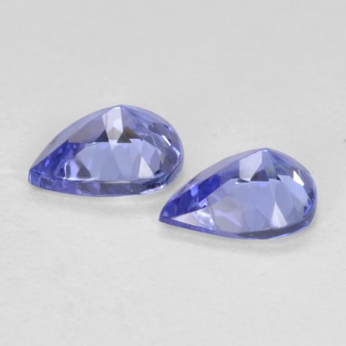 Gemas de tanzanita Azul violeta intenso natural de 0.60 ct, En forma de pera, VVS-VS