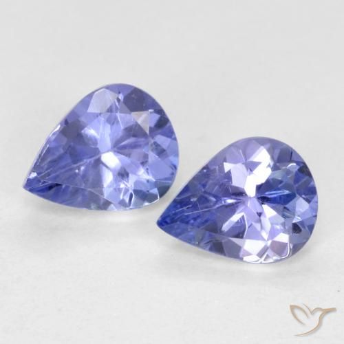 0.65ctw Natural Azul violeta intenso tanzanita, En forma de pera, VVS-VS