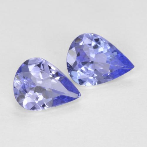 Gemas de tanzanita azul natural de 0,51 ct, en forma de pera, VVS-VS