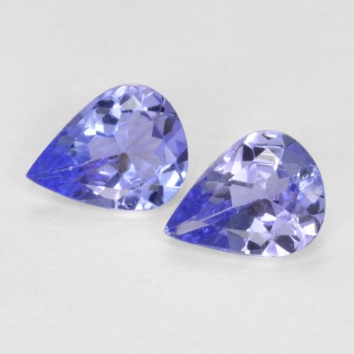 Gemas de tanzanita azul natural de 0,51 ct, en forma de pera, VVS-VS