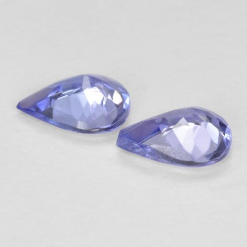 Gemas de tanzanita azul natural de 0,51 ct, en forma de pera, VVS-VS