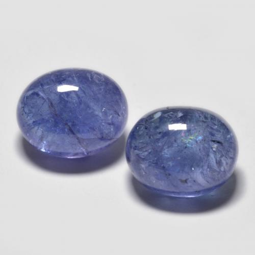 Gemas de tanzanita azul natural de 9,72 ct, corte óvalo, transparente