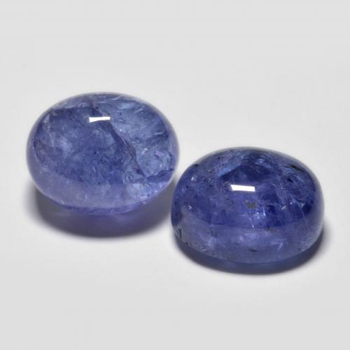 Gemas de tanzanita azul natural de 9,72 ct, corte óvalo, transparente