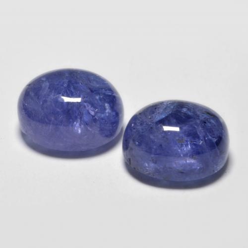 Gemas de tanzanita azul natural de 9,72 ct, corte óvalo, transparente