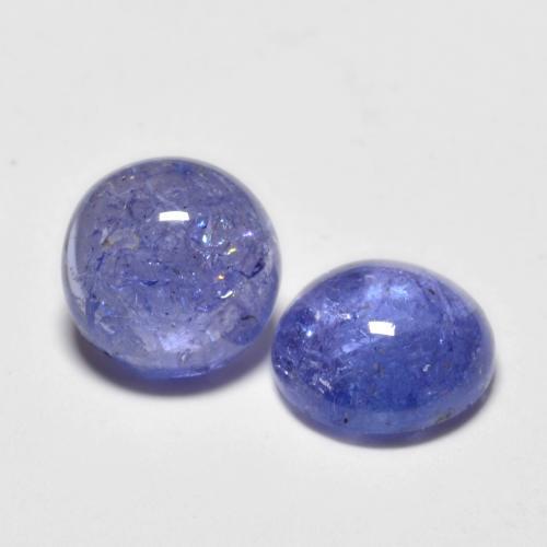 Gemas de tanzanita azul natural de 2,95 ct, corte redondo, transparente