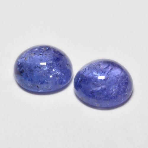 Gemas de tanzanita azul natural de 2,95 ct, corte redondo, transparente