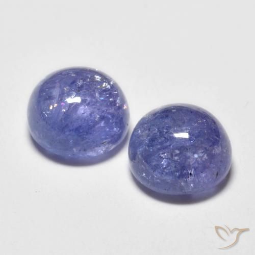 Gemas de Tanzanita Azul plateado natural de 4.08 ct, Redondo, Transparente