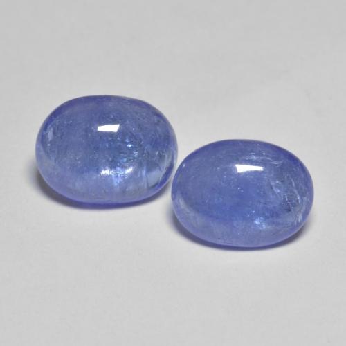 Gemas de tanzanita azul natural de 3,99 ct, corte óvalo, transparente