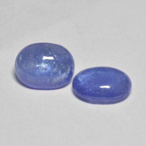 Gemas de tanzanita azul natural de 3,99 ct, corte óvalo, transparente
